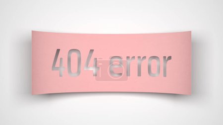 Foto de Error en la nota de papel 404 sobre fondo blanco. ilustración 3d. - Imagen libre de derechos