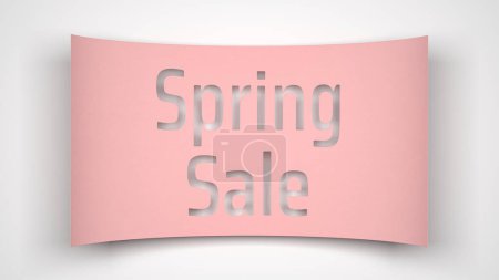 Foto de Nota de papel venta de primavera sobre fondo blanco. ilustración 3d. - Imagen libre de derechos