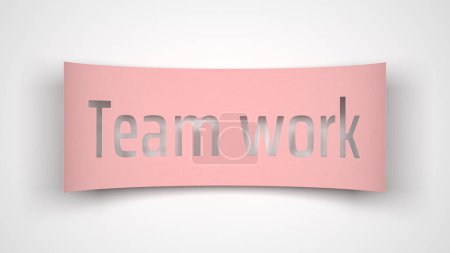 Photo for Paper note team work on a white background. 3d illustration. - Royalty Free Image