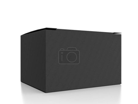 Photo for Packaging box on a white background. 3d illustration. - Royalty Free Image