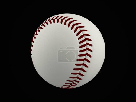 Baseballball auf weißem Hintergrund. 3D-Illustration.