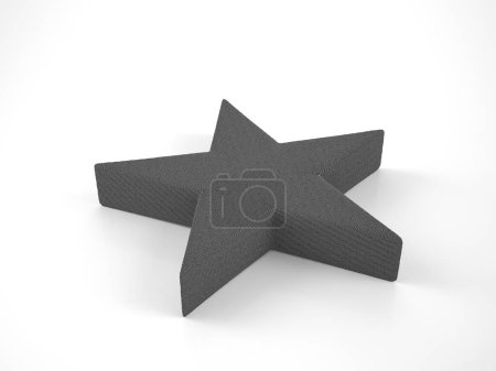 Foto de Knitted star symbol on a white background. 3d illustration. - Imagen libre de derechos