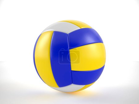 Balle de volley sur fond blanc. Illustration 3D
.