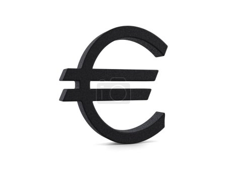 Photo for Plastic euro symbol on a white background. 3d illustration. - Royalty Free Image