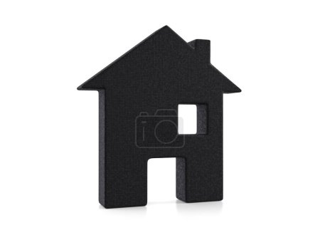 Photo for Plastic house symbol on a white background. 3d illustration. - Royalty Free Image
