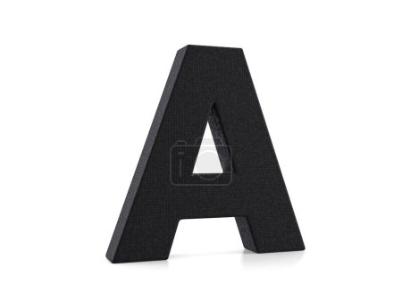 Photo for Plastic letter A on a white background. 3d illustration. - Royalty Free Image