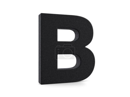 Photo for Plastic letter B on a white background. 3d illustration. - Royalty Free Image