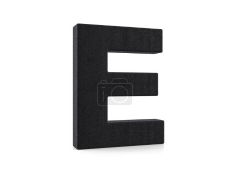 Photo for Plastic letter E on a white background. 3d illustration. - Royalty Free Image