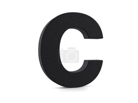 Photo for Plastic letter C on a white background. 3d illustration. - Royalty Free Image