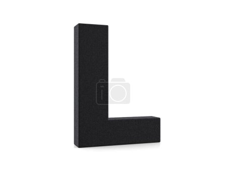 Photo for Plastic letter L on a white background. 3d illustration. - Royalty Free Image