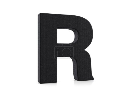 Photo for Plastic letter R on a white background. 3d illustration. - Royalty Free Image