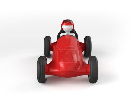 Photo for Toy car on a white background. 3d illustration. - Royalty Free Image