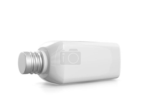 Ceramic bottle on a white background. 3d illustration.