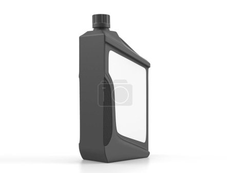 Photo for Motor oil bottle on a white background. 3d illustration. - Royalty Free Image