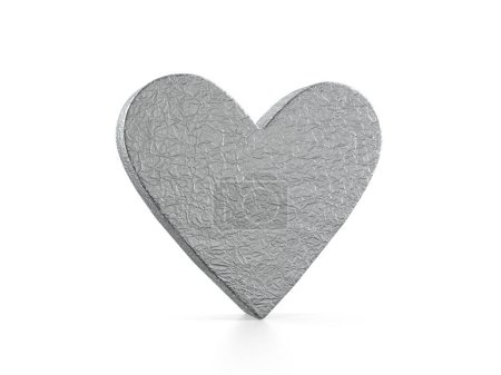 Foto de Lámina símbolo del corazón sobre un fondo blanco. ilustración 3d. - Imagen libre de derechos