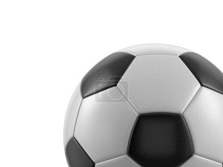 Photo for Soccer ball on a white background. 3d illustration. - Royalty Free Image