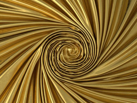 Photo for Background formed by twisted gold. 3d illustration. - Royalty Free Image