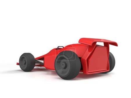Photo for Toy race car on a white background. 3d illustration. - Royalty Free Image