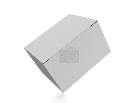 Téléchargez les photos : Packaging box on a white background. 3d illustration. - en image libre de droit
