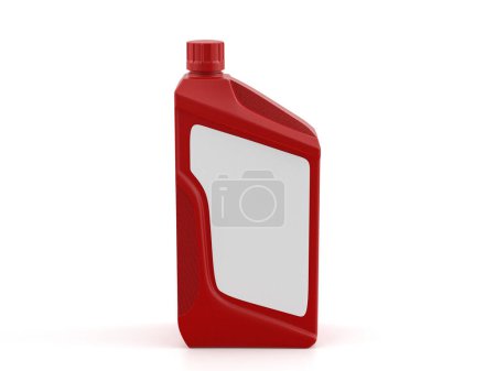 Photo for Motor oil bottle on a white background. 3d illustration. - Royalty Free Image