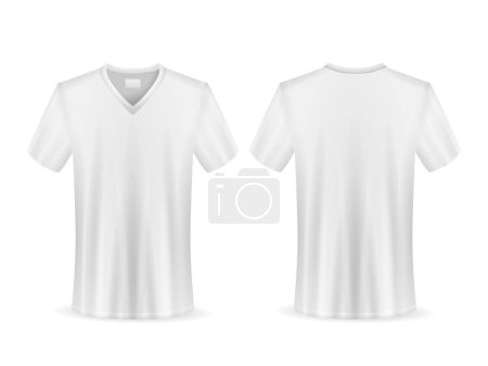 Téléchargez les illustrations : T-shirt sur fond blanc. Illustration vectorielle. - en licence libre de droit
