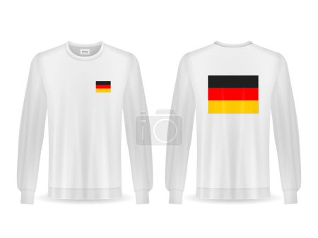 Illustration for Sweatshirt with Germany flag on a white background. Vector illustration. - Royalty Free Image
