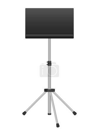 Illustration for Music staff stand on a white background. Vector illustration. - Royalty Free Image