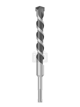 Illustration for Drill bit on a white background. Vector illustration. - Royalty Free Image