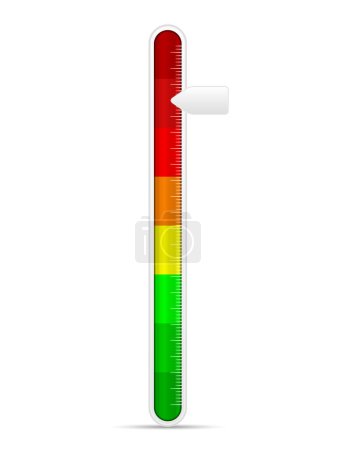 Illustration for Measuring thermometer on a white background. Vector illustration. - Royalty Free Image