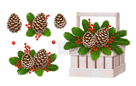 Téléchargez les photos : Illustrations de décorations de Noël - en image libre de droit