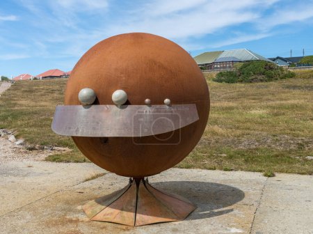 Photo for Port Stanley, Falkland Islands - 31 January 2023: Sculpture of the Solar system by Rob Yssel - Royalty Free Image
