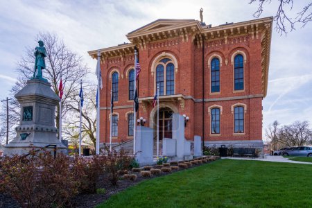 Photo for Delaware, Ohio - 8 April 2024: Facade and entrance of the Delaware County Courthouse in Delaware, OH - Royalty Free Image