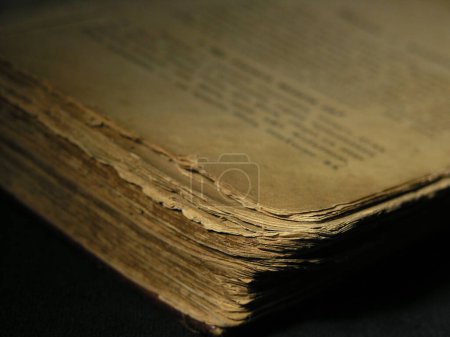 Photo for Old book isolated over a black background. - Royalty Free Image