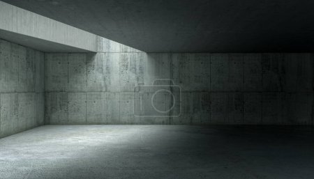 Photo for Empty concrete room, light from above. 3d render - Royalty Free Image