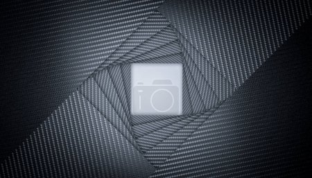 Téléchargez les photos : Fond de fibre de carbone. tourbillonner formes carrées. 3d rendu - en image libre de droit
