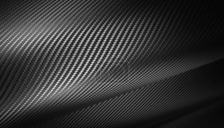 Photo for Corrugated carbon fibre background. 3d render - Royalty Free Image