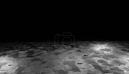Foto de 3d renderizado de un fondo negro húmedo, nadie alrededor - Imagen libre de derechos