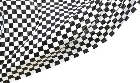 Photo for Chequered flag isolated on white background. 3d render - Royalty Free Image