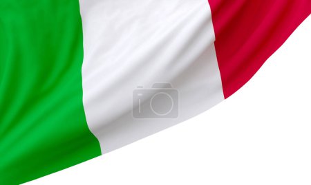 Photo for Italian flag isolated on a white background 3d render - Royalty Free Image