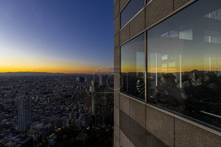 Téléchargez les photos : TOKYO / JAPON - 19 novembre 2023 : les gens observent le paysage urbain de Tokyo depuis le bâtiment du gouvernement - en image libre de droit