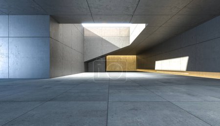 Foto de 3d renderizado de un fondo interior de hormigón futurista moderno - Imagen libre de derechos