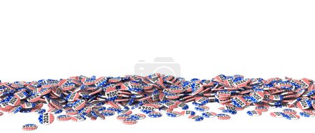 Photo for 2024 themed usa  election buttons isolated on white background 3d render - Royalty Free Image