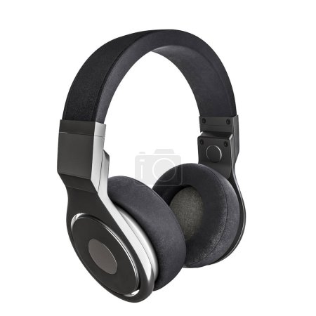 Photo for Wireless headphones  ear cushions isolated  transparent backdrop - Royalty Free Image