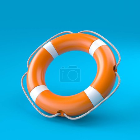 Photo for Rescue, lifebuoy,  blue background,emergency, safety equipment, - Royalty Free Image