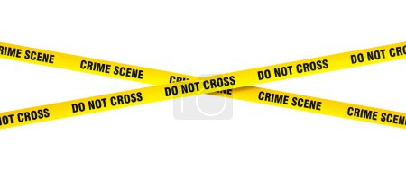 Foto de Línea amarilla de la policía cinta escena del crimen no cruzan texto, fondo transparente aislado - Imagen libre de derechos