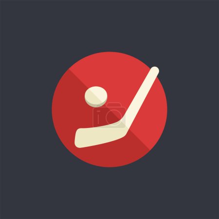 Illustration for Ice hockey stick and puck vector illustration - Royalty Free Image