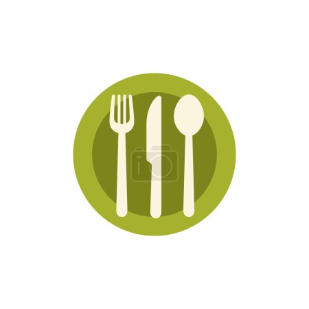 Illustration for Cutlery flat style vector icon - Royalty Free Image