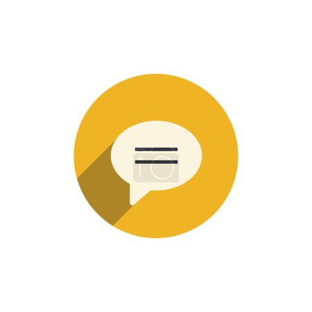 Illustration for Speech bubbles flat vector icon in blue and yellow colour. - Royalty Free Image