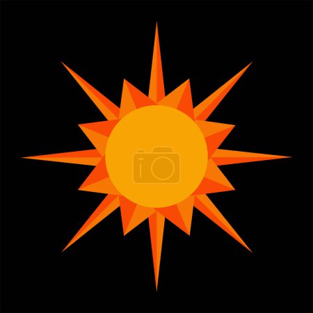 Illustration for Sun abstract flat vector illustration - Royalty Free Image