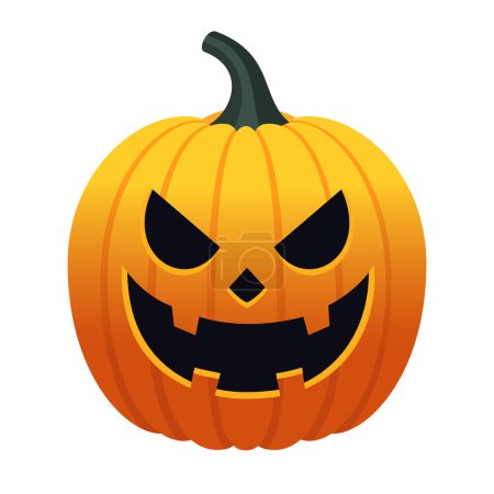 Ilustración de Halloween símbolo calabaza linterna vector ilustración. - Imagen libre de derechos